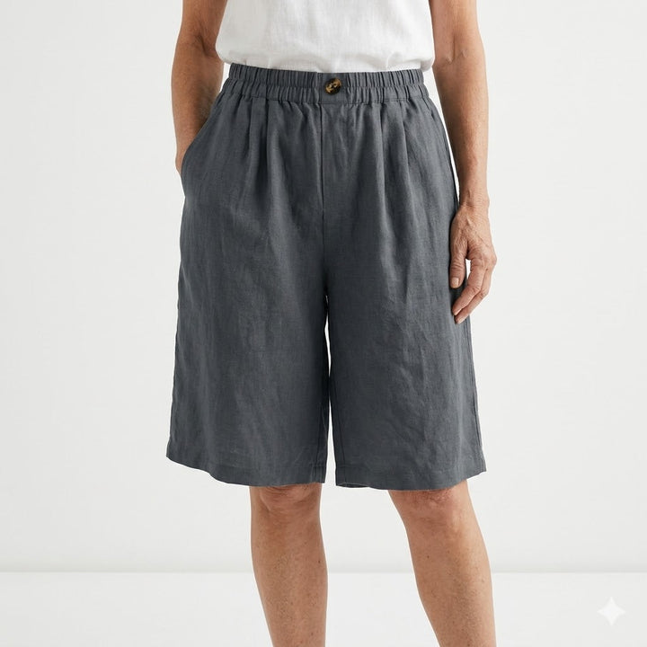 Isabella | Pantalones cortos de gran tamaño con cintura elástica, confort estival natural