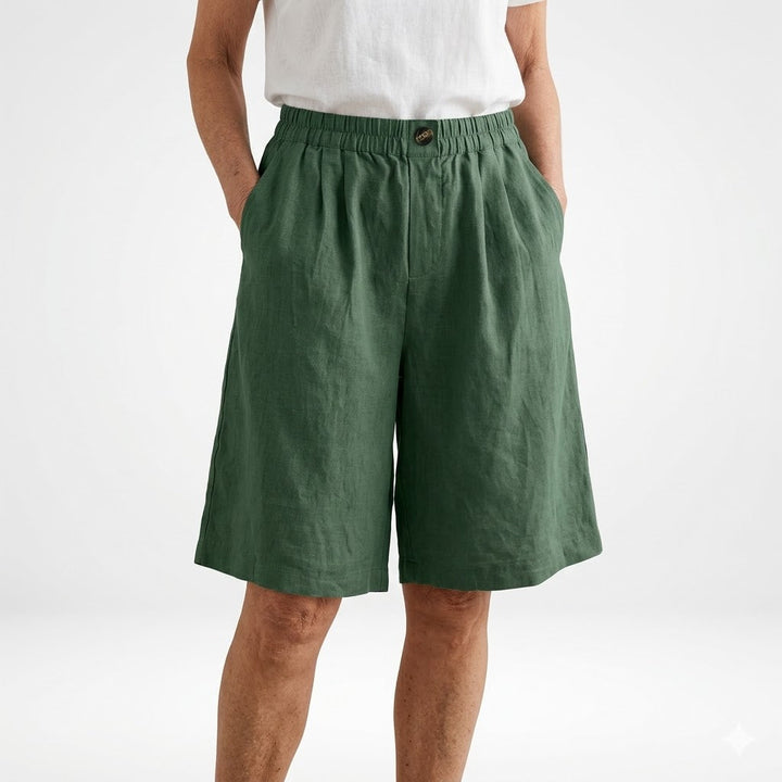 Isabella | Pantalones cortos de gran tamaño con cintura elástica, confort estival natural
