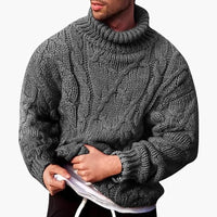 Efrén | Jersey de Cuello Alto de Hombre de Punto Trenzado
