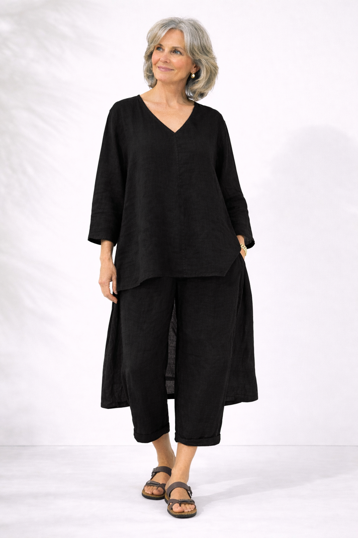 Adriena | Conjunto Elegante de Dos Piezas con Escote en V