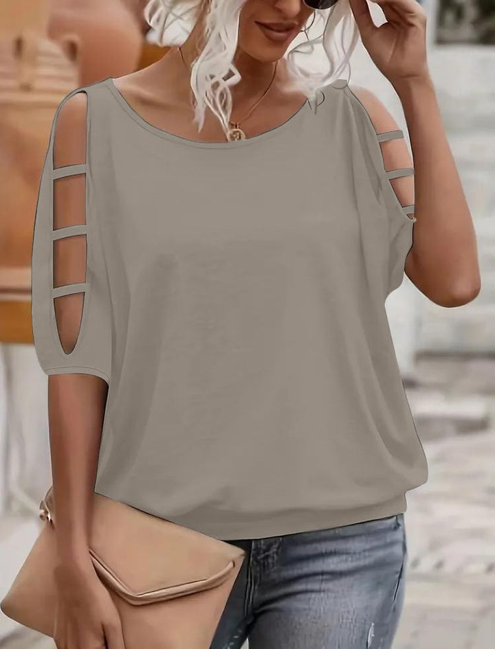 Blusa Adel con Hombros Descubiertos Blanca Elegante y Ligera