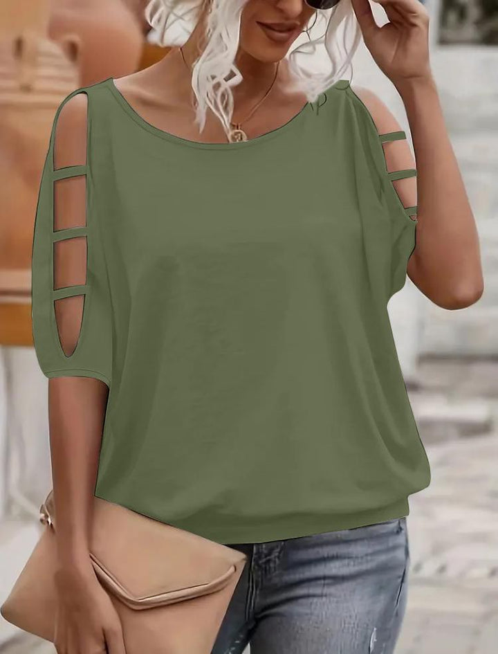 Blusa Adel con Hombros Descubiertos Blanca Elegante y Ligera