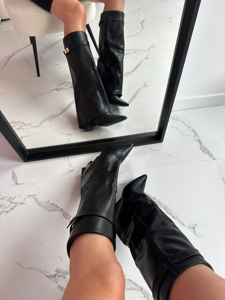 Gervasia | Botas Altas de Mujer de Piel con Hebilla