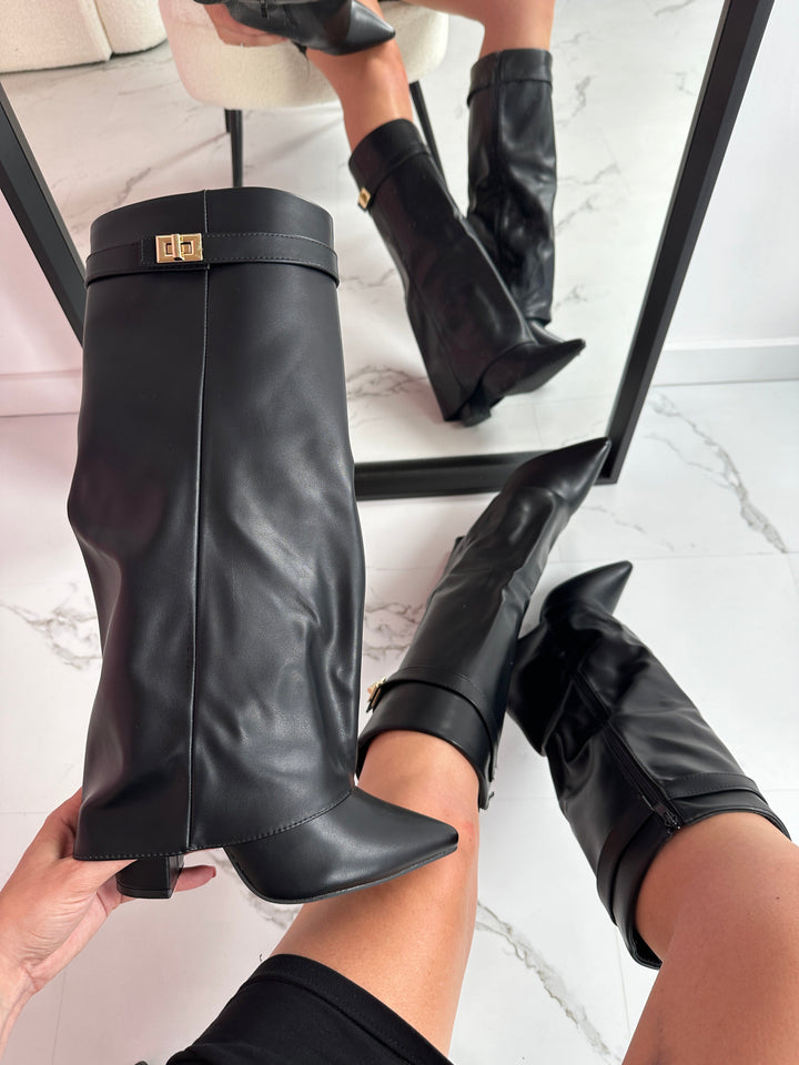 Gervasia | Botas Altas de Mujer de Piel con Hebilla