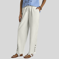 Cristina | Pantalones Holgados con Botones