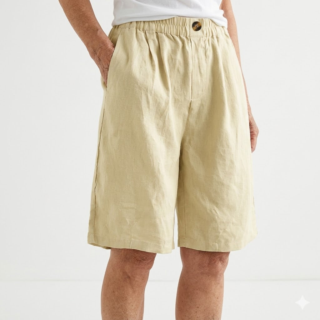 Isabella | Pantalones cortos de gran tamaño con cintura elástica, confort estival natural