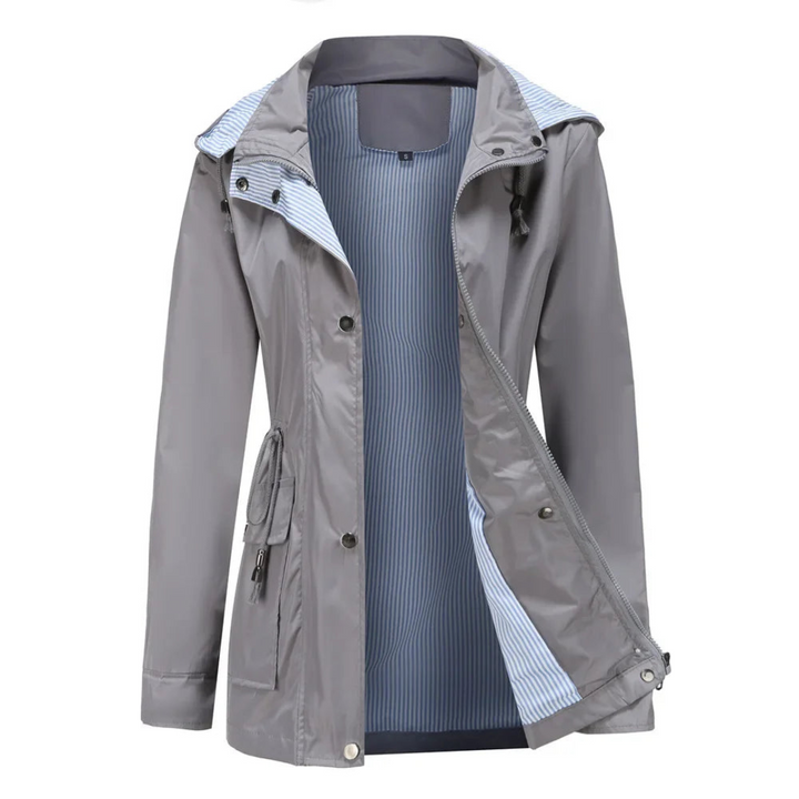Aurelia | Gabardina Impermeable de Mujer con Capucha Desmontable