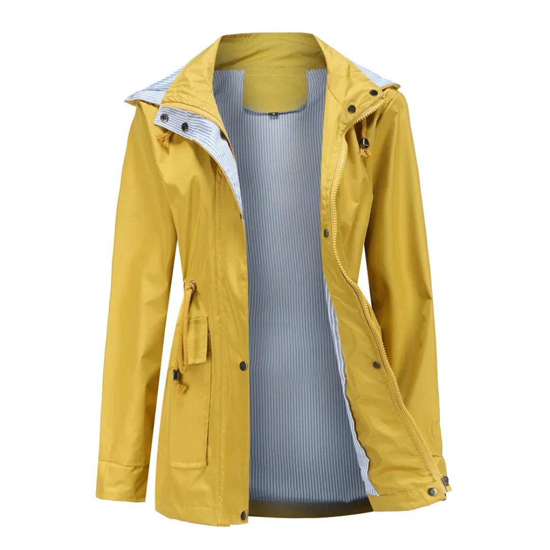 Aurelia | Gabardina Impermeable de Mujer con Capucha Desmontable