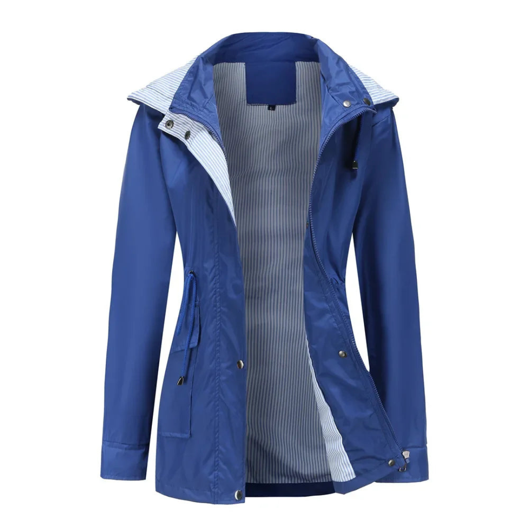 Aurelia | Gabardina Impermeable de Mujer con Capucha Desmontable