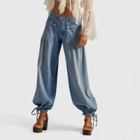 Delia | Pantalón Bohemio de Mujer con Bolsillos de Pliegues