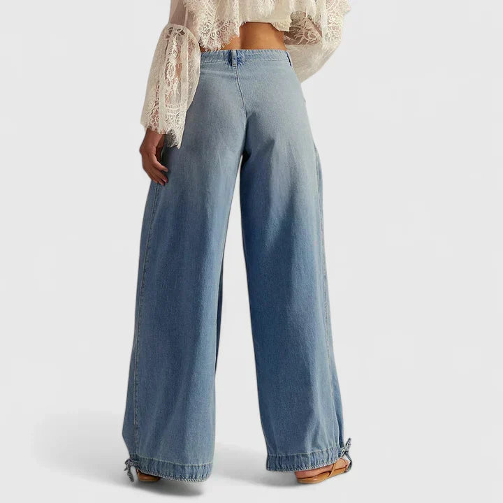 Delia | Pantalón Bohemio de Mujer con Bolsillos de Pliegues