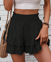 Jammie | Falda corta bohemia con volantes y capas casuales