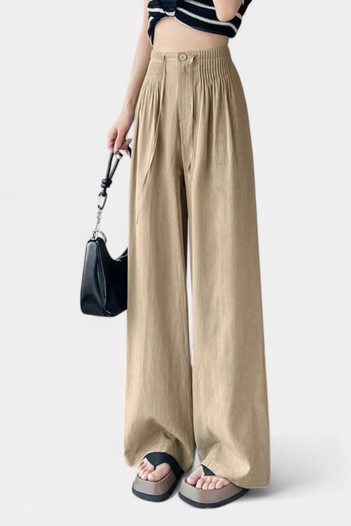 Ilyana | Pantalones de Cintura Alta y Pierna Ancha