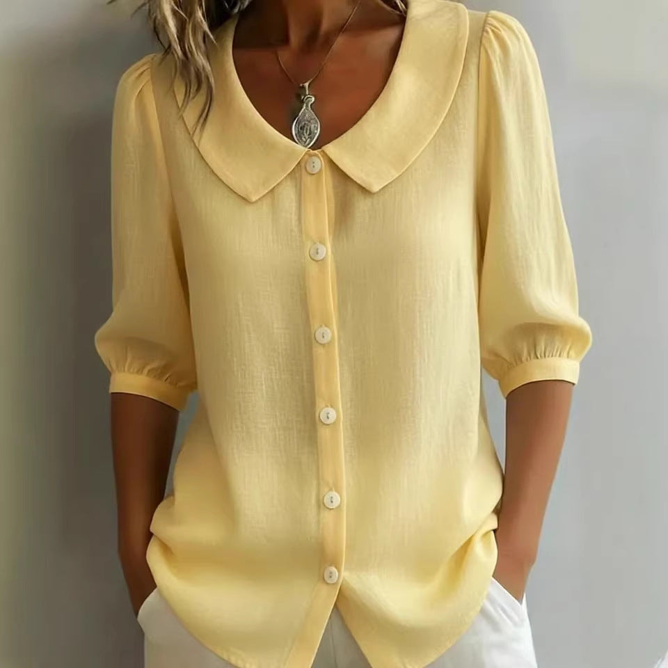 Maribel | Camisa Casual de Color Sólido