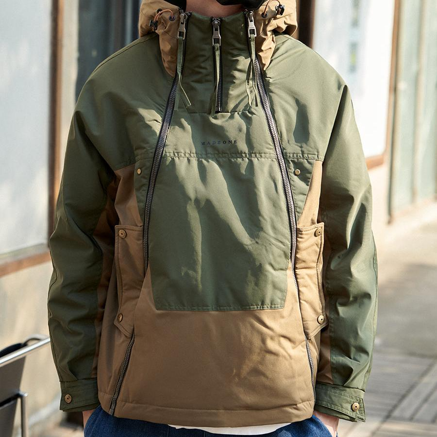 Evaristo | Chaqueta Color Block de Hombre con Doble Cremallera