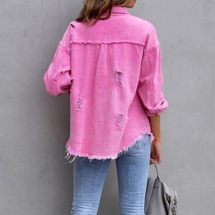 Salomé - Chaqueta Vaquera de Mujer con Efecto Desgastado