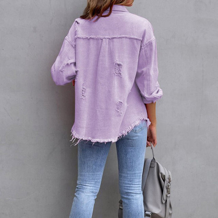 Salomé - Chaqueta Vaquera de Mujer con Efecto Desgastado