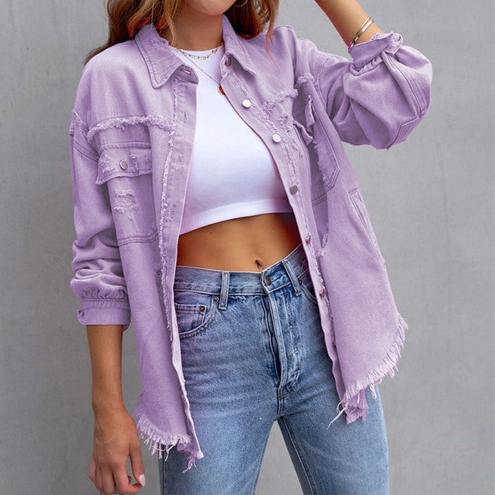 Salomé - Chaqueta Vaquera de Mujer con Efecto Desgastado