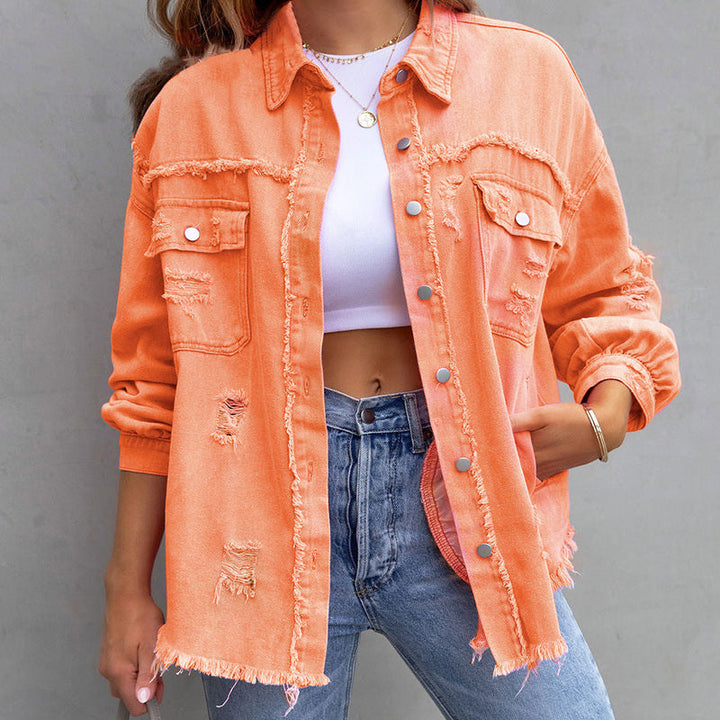 Salomé - Chaqueta Vaquera de Mujer con Efecto Desgastado