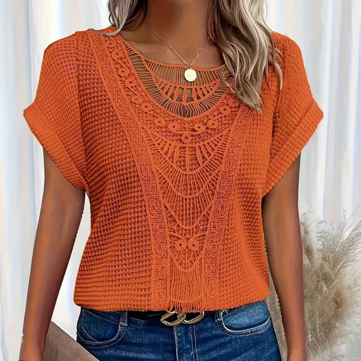 Paula | Top elegante con detalles de encaje