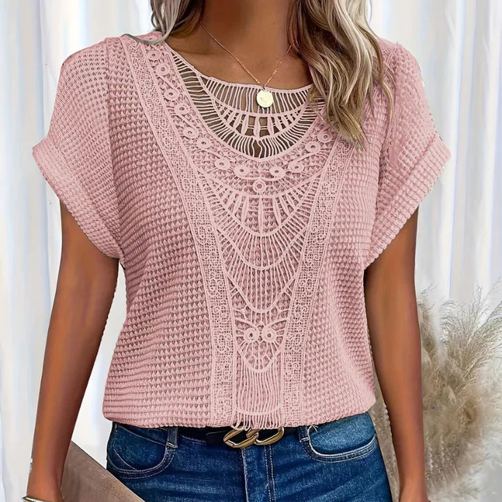 Paula | Top elegante con detalles de encaje