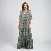 Cayetana | Vestido largo con estampado floral y escote en V