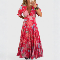 Mónica | Vestido floral con cuello en V