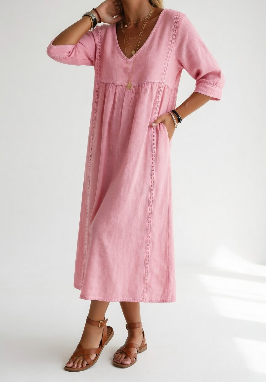 Clara | Vestido midi fluido casual elegante