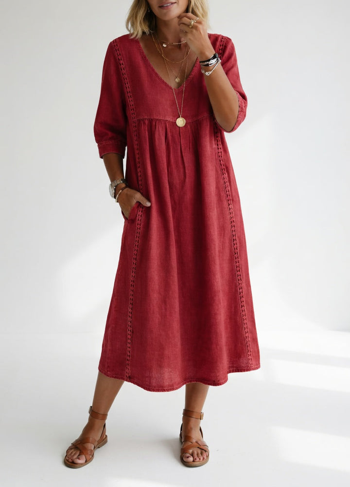 Clara | Vestido midi fluido casual elegante