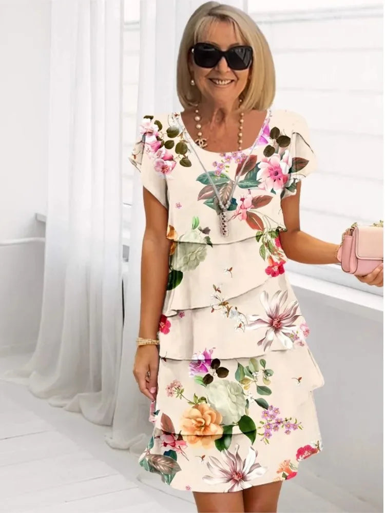 Cecilia | Vestido elegante y fluido con volantes
