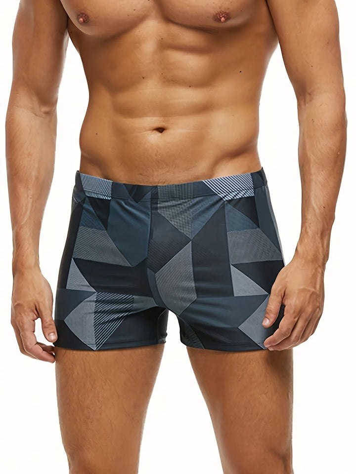 Diego | Bañador Bóxer con Estampado Geométrico para Hombre