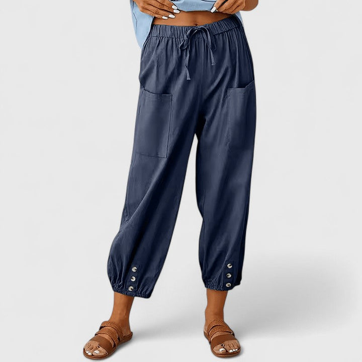 Estrella | Pantalón Ancho de Mujer de Algodón y Lino