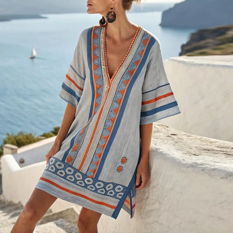 Motivo Azul y Naranja / 3XL