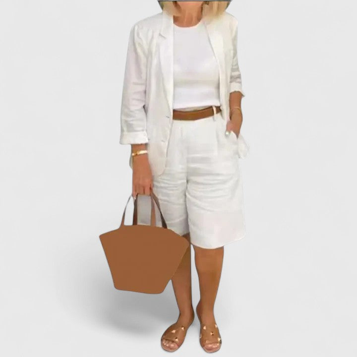 Herminia | Conjunto de Traje Elegante de 2 Piezas