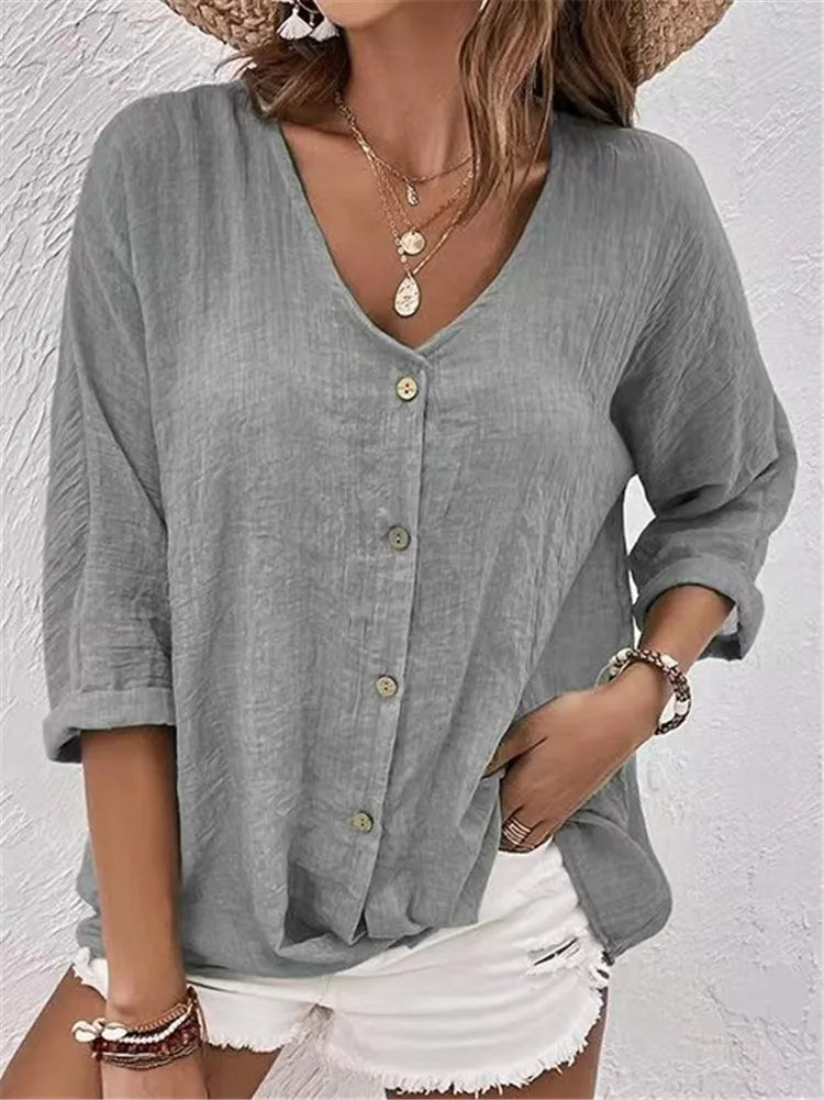 Andrea | Blusa de de Verano con Botón