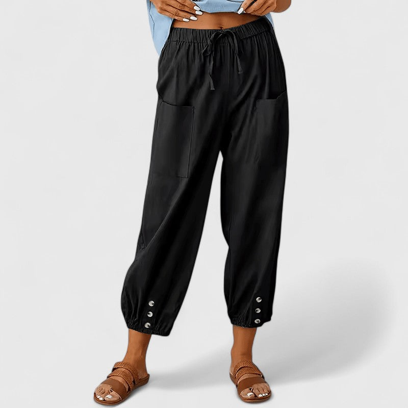 Estrella | Pantalón Ancho de Mujer de Algodón y Lino