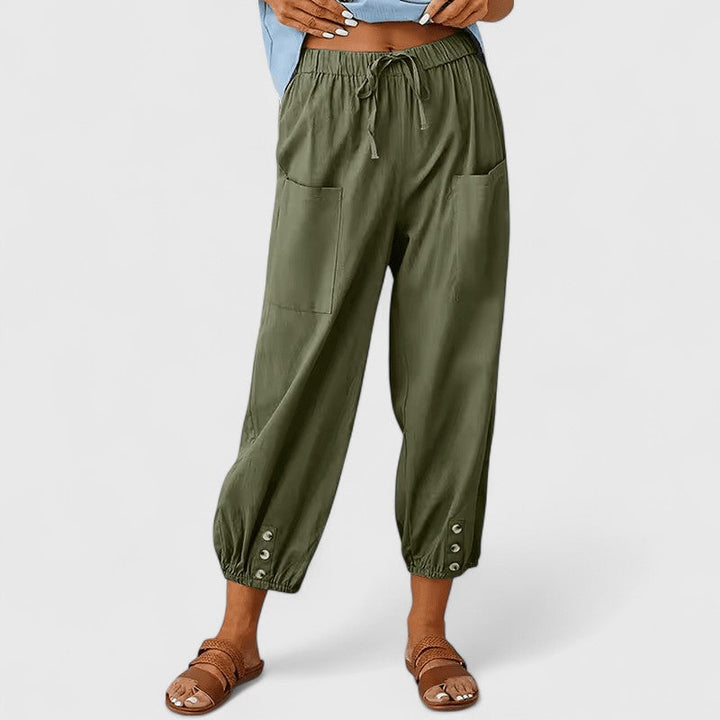 Estrella | Pantalón Ancho de Mujer de Algodón y Lino