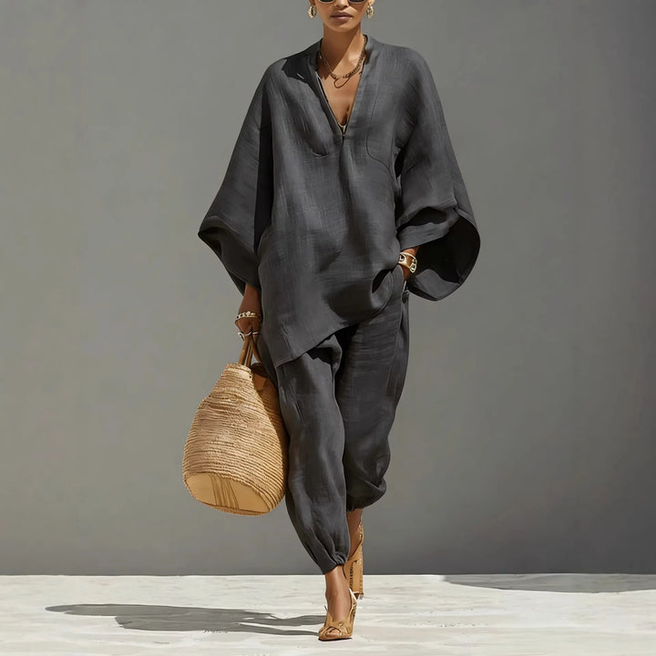 Rita | Conjunto de Pantalón Estilo Holgado de Algodón