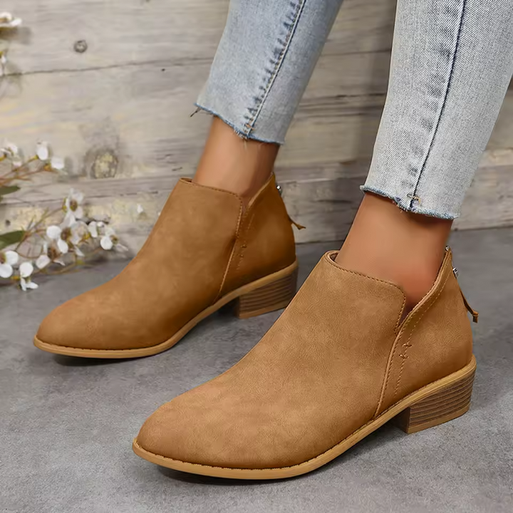 Lucrecia | Botines de Mujer sin Cordones con Tacón Bajo