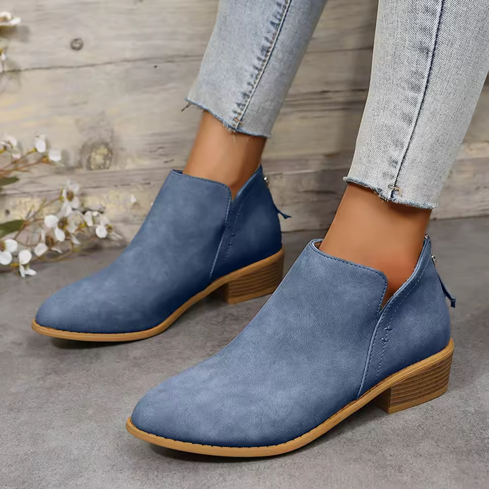 Lucrecia | Botines de Mujer sin Cordones con Tacón Bajo