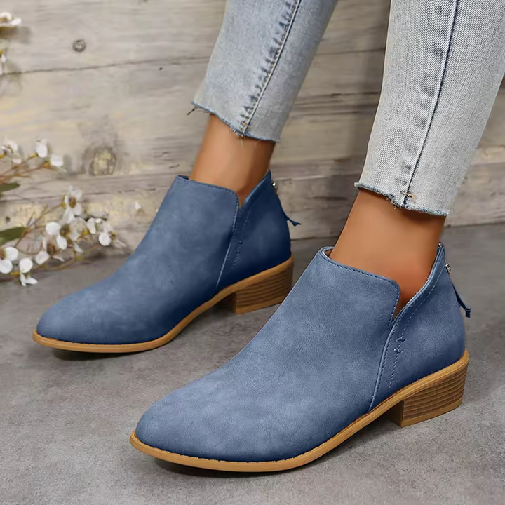 Lucrecia | Botines de Mujer sin Cordones con Tacón Bajo