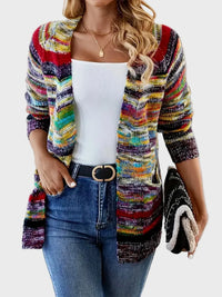 Olivia - Chaleco de Punto de Mujer Multicolor con Botones