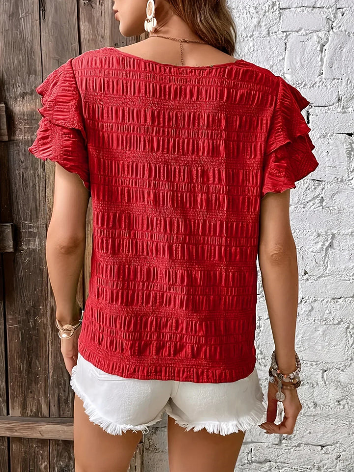 Charmaine™ | Blusa Ligera y Fresca con Divertidos Volantes