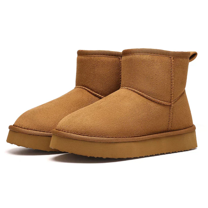 Amara | Bota Clásica Femenina de Invierno con Forro Peludo Interior