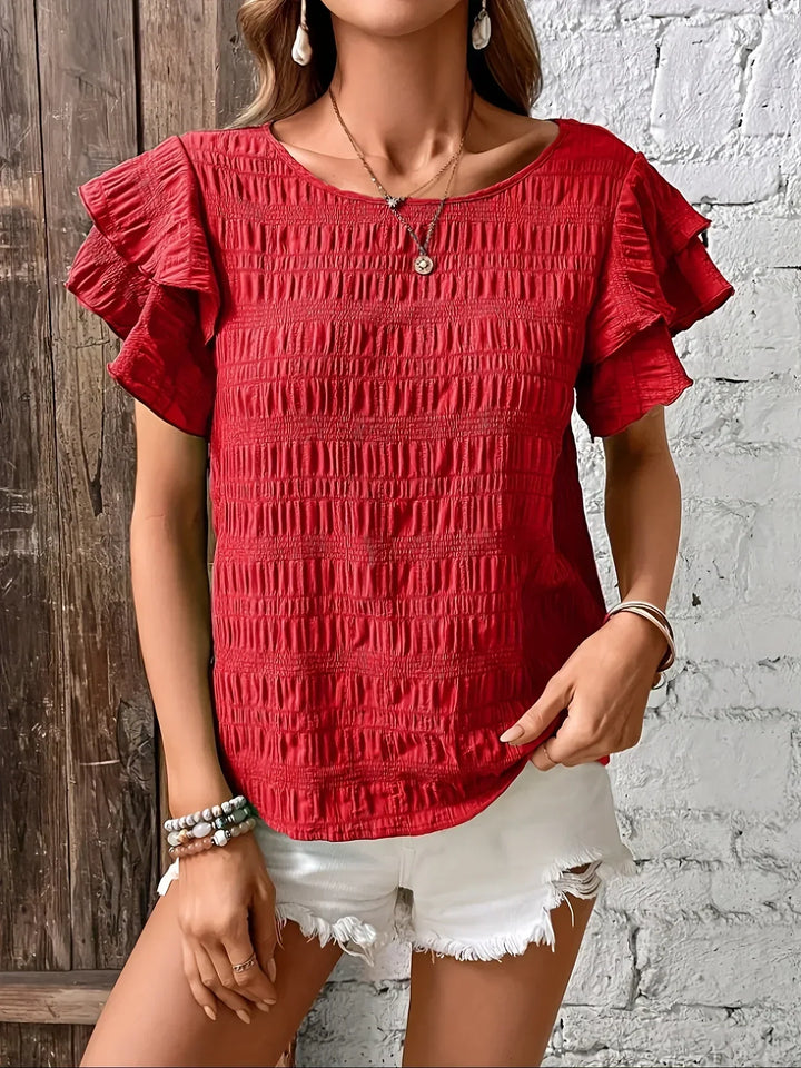 Charmaine™ | Blusa Ligera y Fresca con Divertidos Volantes