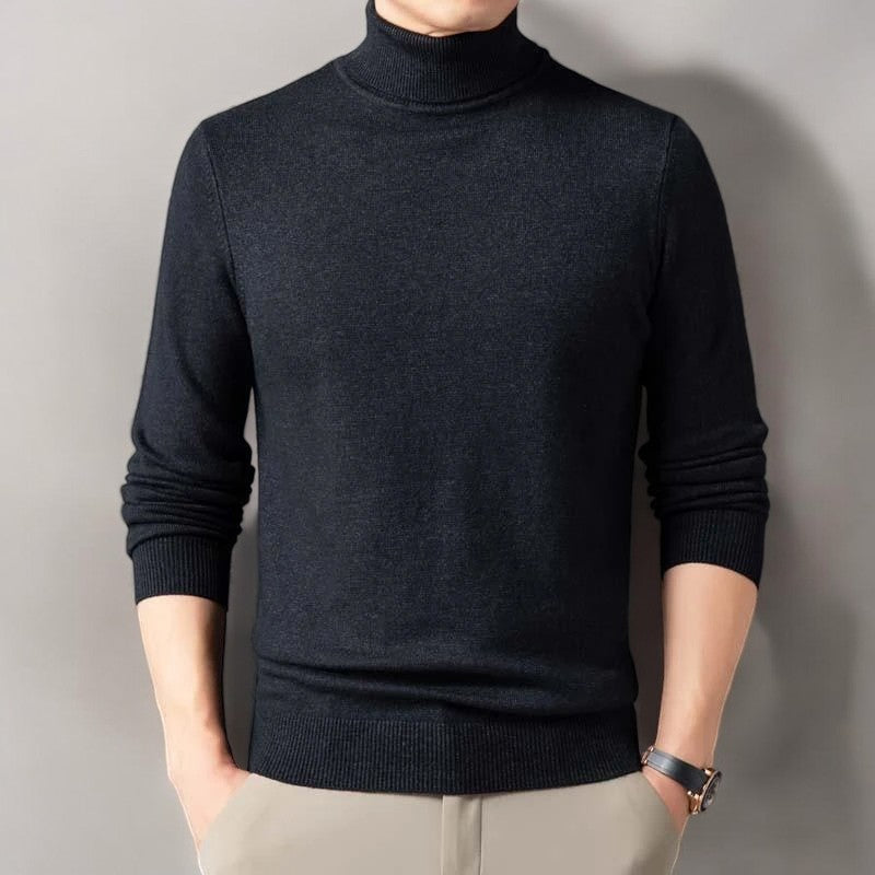 Ildefonso | Jersey de Cuello Alto de Punto Suave para Hombre
