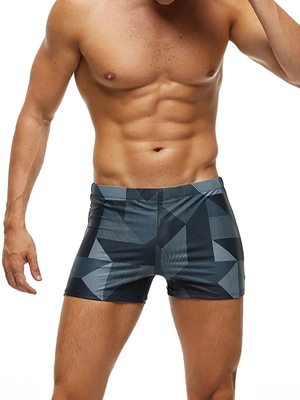 Diego | Bañador Bóxer con Estampado Geométrico para Hombre
