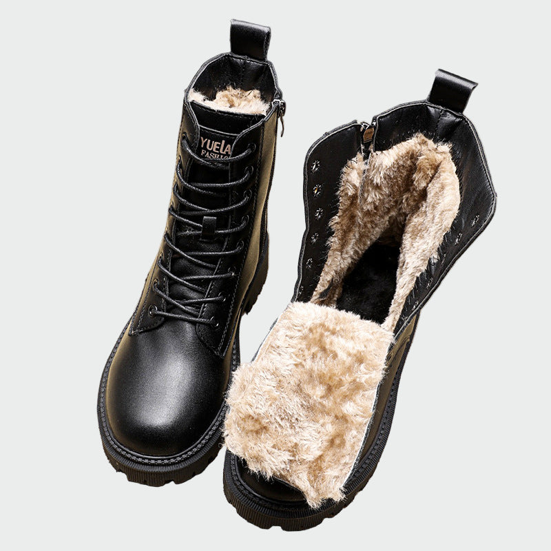 Delfina | Botines de Invierno de Mujer de Aspecto Piel