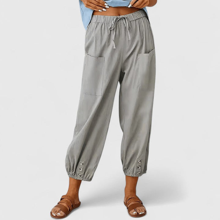 Estrella | Pantalón Ancho de Mujer de Algodón y Lino