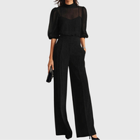 Socorro | Conjunto de Top y Pantalones de Pierna Ancha de Tres Piezas